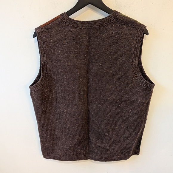 VTG Orvis Ramie Cotton Sheep Knit Sweater Vest Colorblock Large - Picture 3 of 6
